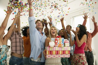 Happy People at a Birthday Party