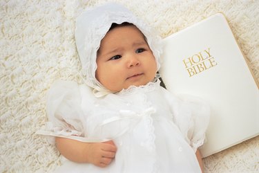 Baby with bible