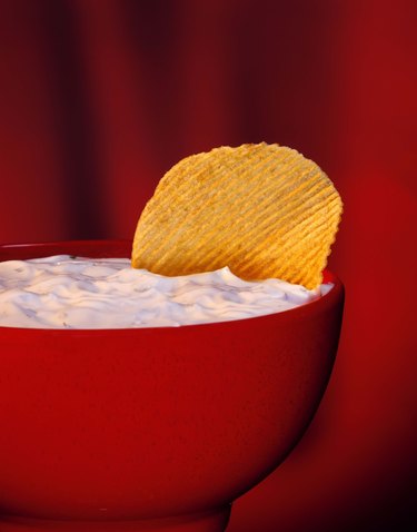 Potato chip in dip