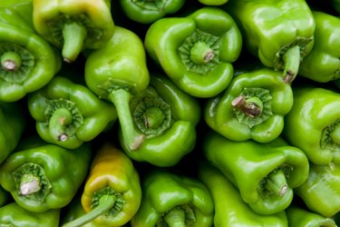 Fresh green peppers