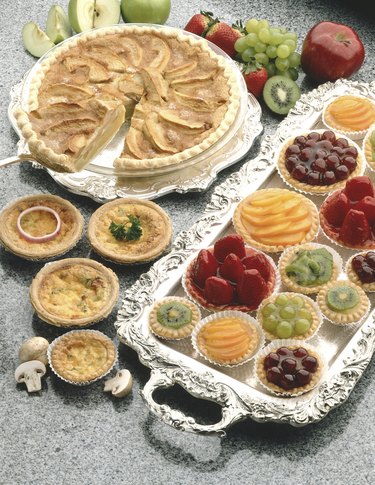 Fruit pastries and quiches