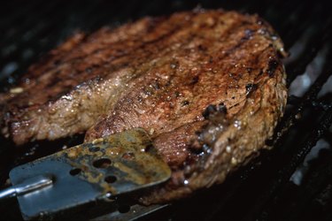 Steak on grill