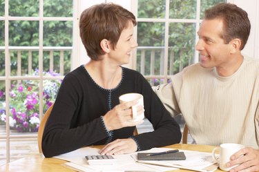 Couple enjoying a cup of coffee