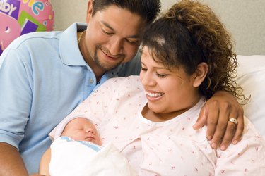 Couple with newborn