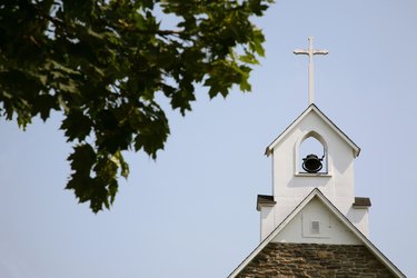 Church bell tower, New Brunswick, Canada