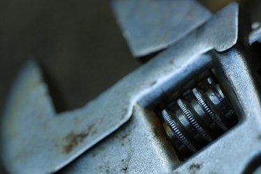 Closeup of a wrench