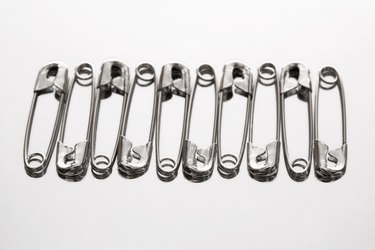 Row of safety pins