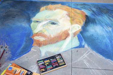 Van Gogh Chalk Drawing