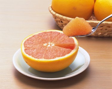 Ruby Grapefruit, High Angle View