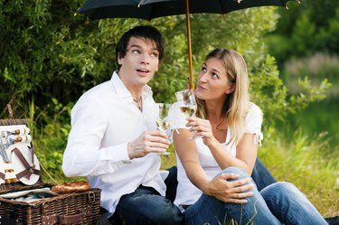 Picnic in the rain