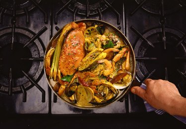 Cioppino on stove