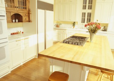 View of empty modern kitchen