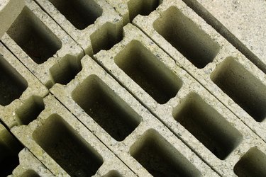 Close-up of cinderblocks