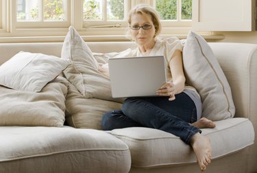 Woman with laptop computer