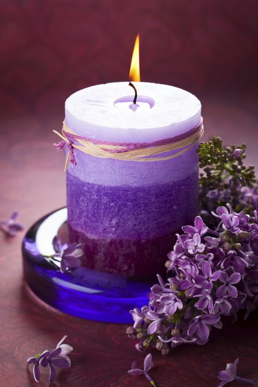 Candle and lilac