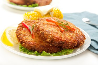 thai salmon fishcake on a plate