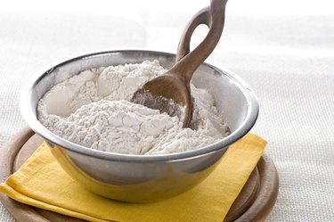 White flour in bowl