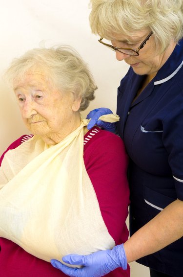 Senior Lady with Arm in Sling