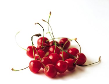 Fresh red cherries