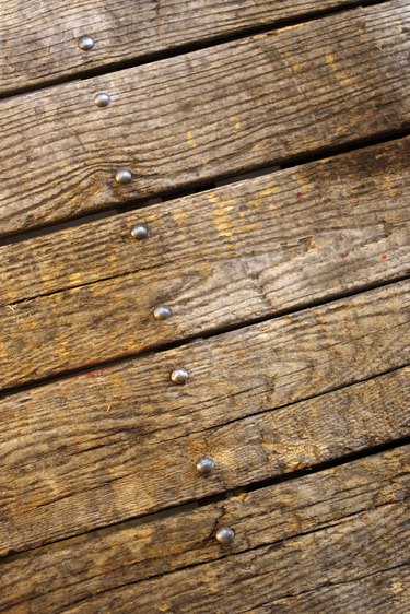 Old wooden floorboards
