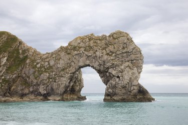 Natural Stone Arch Eroded by the Sea