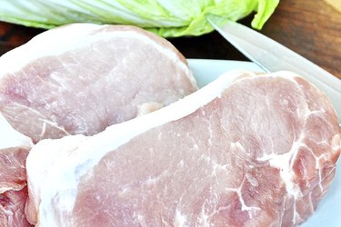 Uncooked pork chops