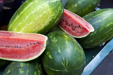 Close up view of watermelons