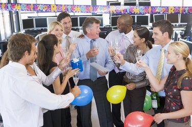 Stock Traders Celebrating In The Office