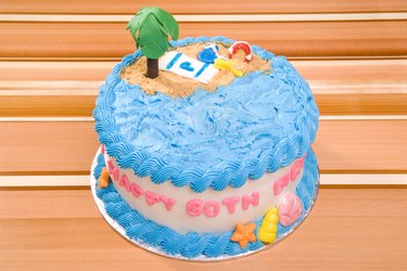 Happy Birthday Beach Cake