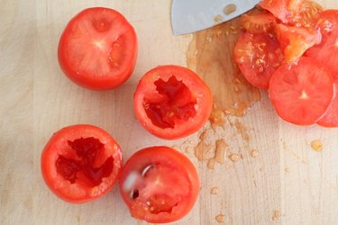 Gutted tomatoes.