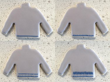 R2-D2 Ugly Christmas Sweater Cookie Steps 1-4