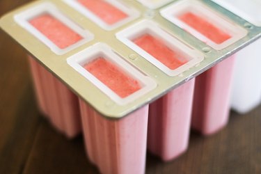 Ice pop molds filled.