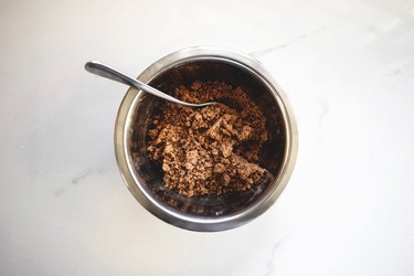 Making the streusel topping.