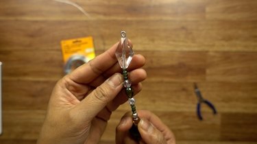 Beading wire for DIY glass beaded garden sparkler.