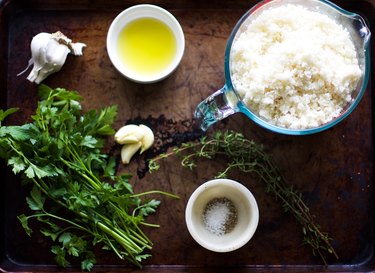 Garlic Herb Cauliflower Rice Ingredients