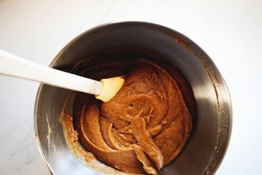 The batter should be smooth, lightened in color and glossy.