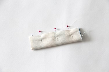 Sew long side of bottom strap
