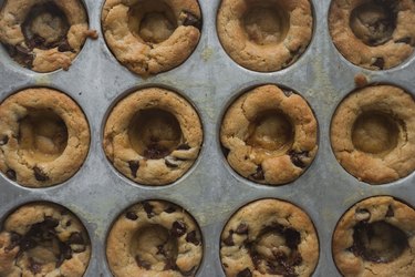 Let the cookie cups cool.