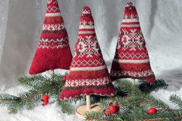 Upcycled Sweater Christmas Trees