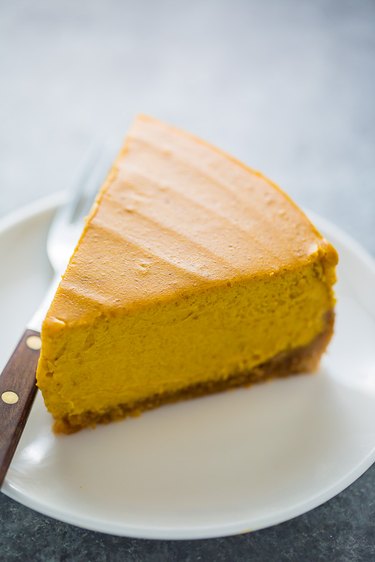 Creamy pumpkin cheesecake.