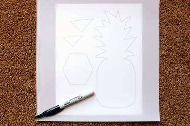 Making a homemade stencil  | how to make a pineapple doormat