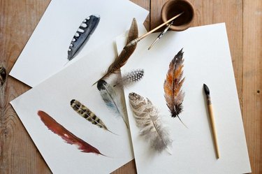How to Do a Watercolor Painting of Bird Feathers