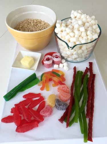 ingredients for candy sushi