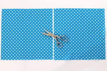 cut two fabric squares