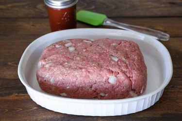 meatloaf in a casserole dish