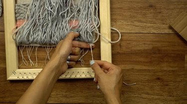 Removing DIY easy wall hanging from loom.