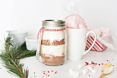 hot chocolate mix in a jar