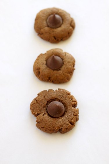 Gingerbread cookies with chocolate Kisses