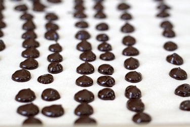make chocolate chips, on a sheet