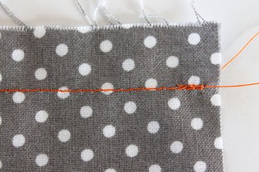 sew forward and reverse to lock stitching